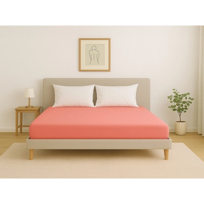 Slee jersey prostěradlo losos 180x200