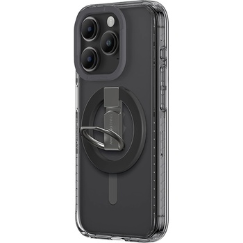 AMAZINGTHING Titan Pro Mag Ring Grip Case - хибриден удароустойчив кейс с MagSafe и поставка с пръстен против изпускане за iPhone 15 Pro Max (черен)