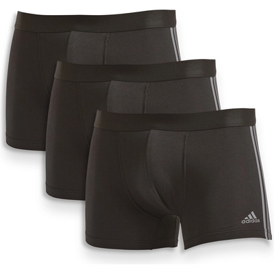 adidas Мъжки боксерки Adidas Active Flex Cotton 3 Stripe Boxer Mens - Black