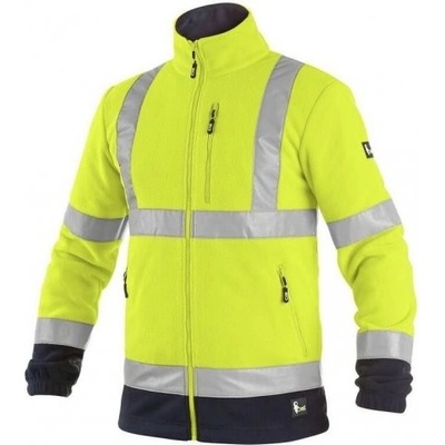 Canis CXS Výstražná mikina HI-VIS PRESTON Fleece Žluto-modrá