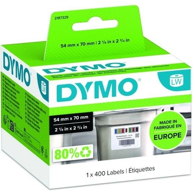Dymo papírové štítky 70mm x 54mm, bílé, kontrolní potravinové, 1x400 ks, 2187329