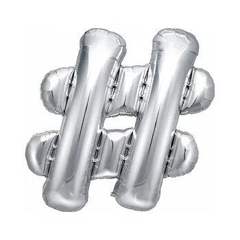 Image 1 of PartyDeco Балон от фолио Mini - Символ # 35 см сребърен