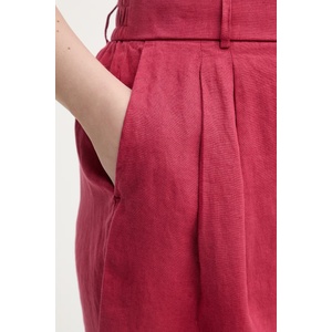 United Colors of Benetton къс панталон дамски от лен (4AGHD901V) - answear - 101,68 лв