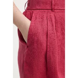 United Colors of Benetton къс панталон дамски от лен (4AGHD901V) - answear - 113,42 лв