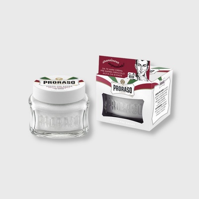 Proraso White Pre-Shave Cream krém pro snadnější oholení s mentolem, eukalyptem a glycerinem 100 ml – Zboží Mobilmania