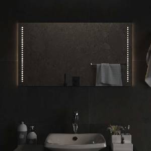 vidaXL LED огледало за баня, 90x50 см (151732)