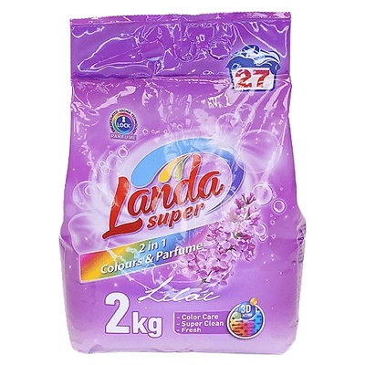 Landa прах за пране с аромат на Люляк, 2кг, 27 пранета