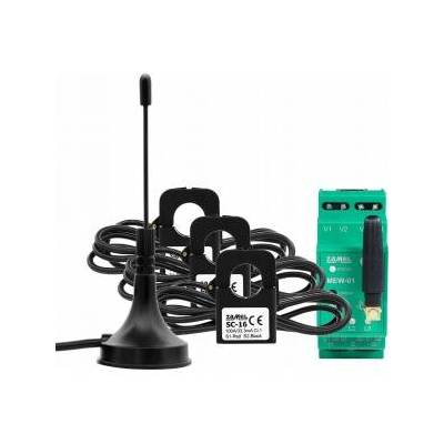 Electricity monitor Zamel SPL10000031 wifi 3F+N with outdoor antenna 100A mew-01/ant green