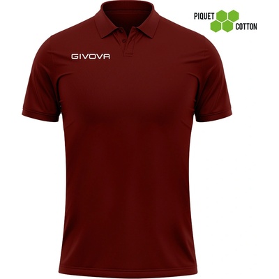 Givova polo Cotone Piquet Summer bordo červená