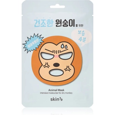 Skin79 Animal For Dry Monkey платнена маска с силно хидратиращ и подхранващ ефект 23 гр