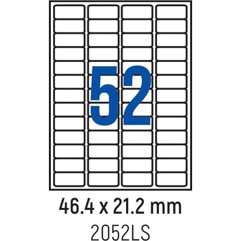 Spree Етикети лепящи обли, 52 бр. , 46.4x21.2 мм, 100 л. , A4 (3800884030295)
