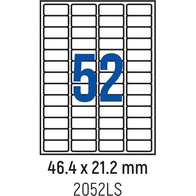 Spree Етикети лепящи обли, 52 бр. , 46.4x21.2 мм, 100 л. , A4 (3800884030295)