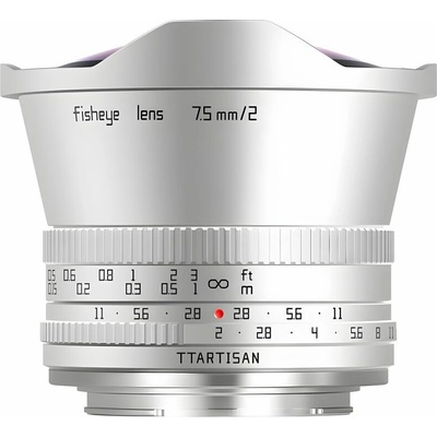 TTARTISAN 7,5 mm f/2 Fisheye pro Sony E (APS-C) stříbrný