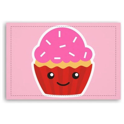 Fotoobraz 90x60 cm střední Kawaii cupcake
