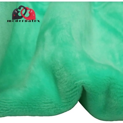 Látka minky jednobarevné, 220 g/m², šíře 160 cm, mentolová