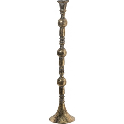 Kovový měděný svícen s patinou Carol- Ø 10*46 cm - Clayre & Eef