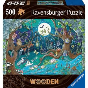 Ravensburger - Puzzle Wooden puzzle: Enchanted Forest - 500 piese