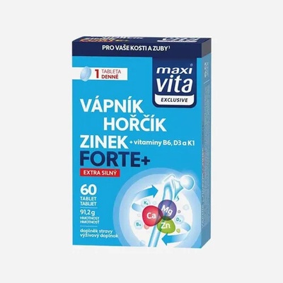 Maxi Vita Exclus. Vápník+Hořčík+Zinok Forte+ 60 tabliet