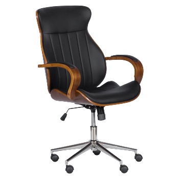 Президентски офис стол Carmen 6402 - орех - черно (3520059)