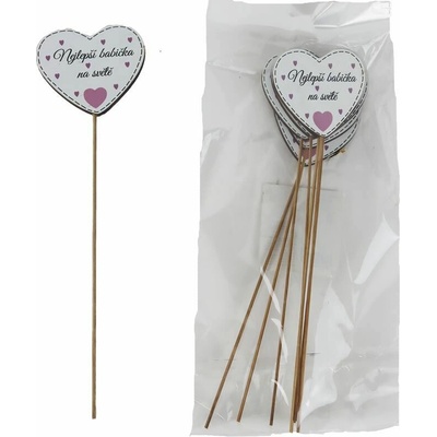 Dekorační zápich s nápisem Nejlepší babička na světě, 8 ks D7873 – Zboží Mobilmania