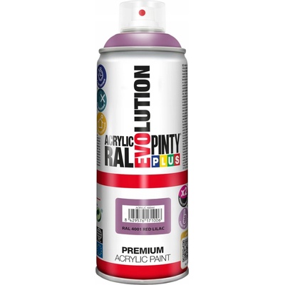 PintyPlus Akrylový Lak v Spreji RAL 4001 Fialová Lilia Lesklý 400ML