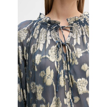 Hoss Intropia Блуза Hoss Intropia дамска в синьо с десен 6282677 (6282677)