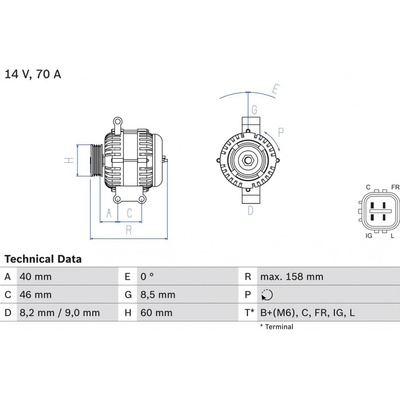 Alternátor BOSCH Eco 0 986 082 800