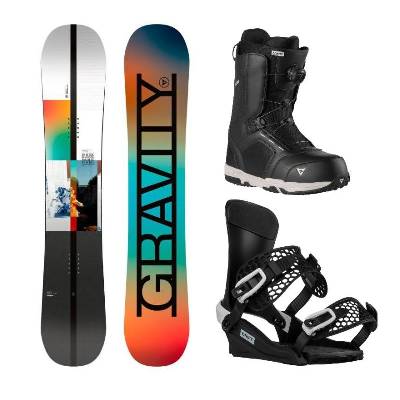 Gravity Symbol snowboard + Gravity Drift black/white vázání + Gravity Recon Atop black boty - 150 cm + XL (EU 46-48)