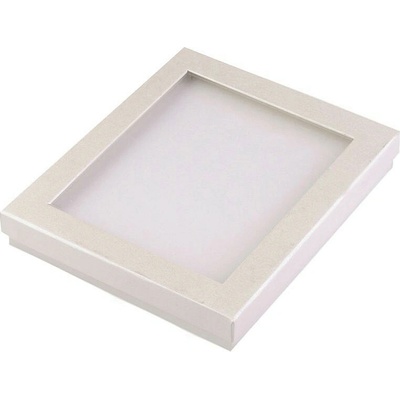 Krabička s průhledem polstrovaná 16x19 cm ecru 1 ks