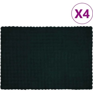 vidaXL Анти-слип изкуствено одеяло от заешка козина Olite 4 бр (42021822)