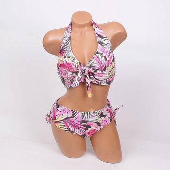 Image 1 of Цветен бански с екзотични листа и камъчета - чашка d