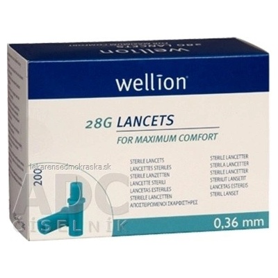 Wellion 28G Lancets 0,36 mm 200 ks