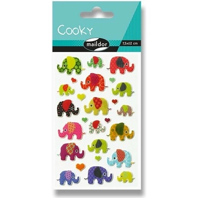 Maildor 3D Cooky samolepky slony