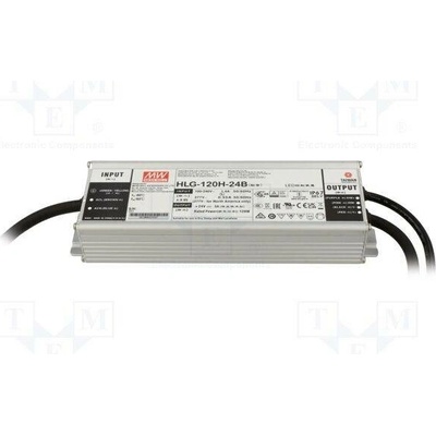 MEAN WELL HLG-120H-24B Napájecí zdroj: spínaný; LED; 120W; 24VDC; 5A; 90÷305VAC; IP67; 93%