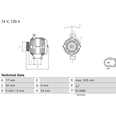 BOSCH 0 986 084 710 generátor (0986084710)