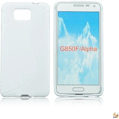 Samsung Силиконов калъф Samsung Galaxy G850 Alpha бял