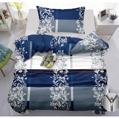 Textilomanie bavlna obliečky Luxury modré 70x90 140x200