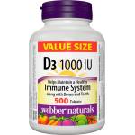 Webber Naturals Здрави кости и силен имунитет - Витамин d3 1000 iu, 500 таблетки (3591 wn)