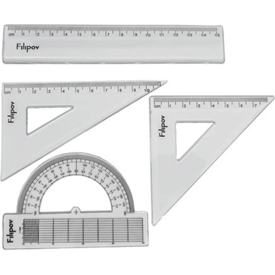 Filipov Чертожен комплект, 4 части, прозрачен (1030160001)
