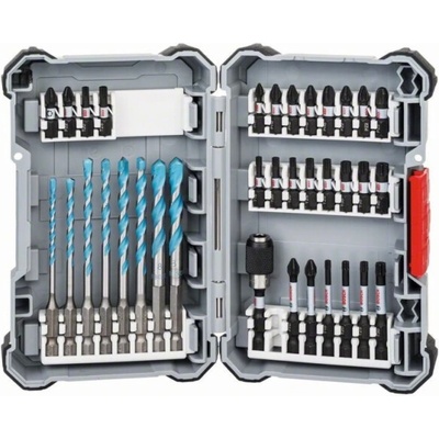 Bosch Sada 35 kusů Pick and Click spirálových vrtáků MultiConstruction a šroubovacích nástavců Impact Control (2.607.017.570)