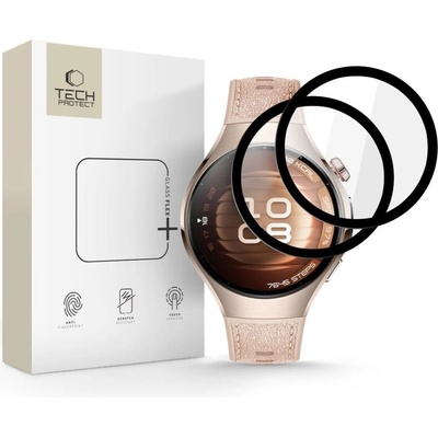 Tech-Protect 2 x хибридно стъкло за Huawei Watch 5 (46mm) от Tech-Protect Glass Flex+ - Black (5906302368495)