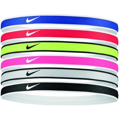 NIKE SWOOSH HEADBANDS 6PK UR/GR/VT