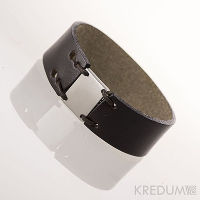 Manus 20 Steel hnědý kožený náramek V5283