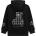 GUESS Oversize суичър без цип за момиче в черно със златисти детайли и мече на гърба Guess