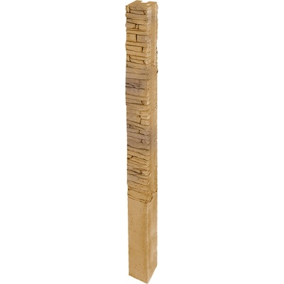 DITON Plotový systém QUICK WALL STONE Velikost: 15 × 15 × 290, Varianta: Quick wall stone - sloupek rohový 200 hnědý mix, Povrch: natur, reliéfní