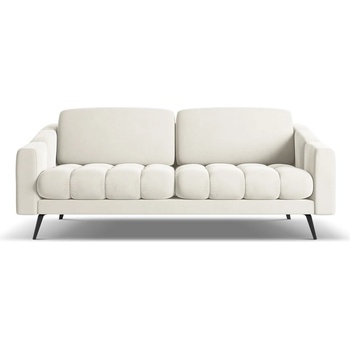 makamii Бял кадифен диван 202 cm Nalu - Makamii (NALU_3S_1_M1_C1)