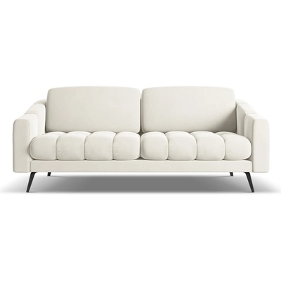 makamii Бял кадифен диван 202 cm Nalu - Makamii (NALU_3S_1_M1_C1)