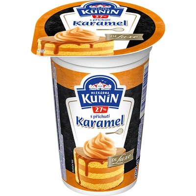 Mlékárna Kunín Šlehačka De Luxe karamel 27 % 200g – Hledejceny.cz