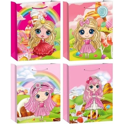 Dárková taška M 26x32x10cm, 3D Candy Doll