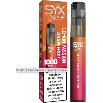 Syx Bar Lemon Passion Grapefruit 16,5 mg 1000 potáhnutí – Zboží Mobilmania